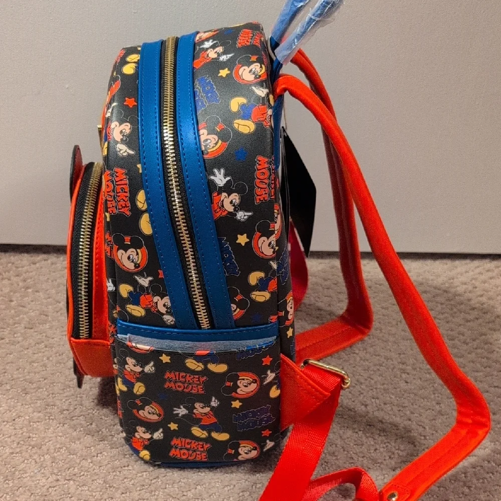 Loungefly Disney Classic Mickey Mouse Backpack - Black and Red NWT